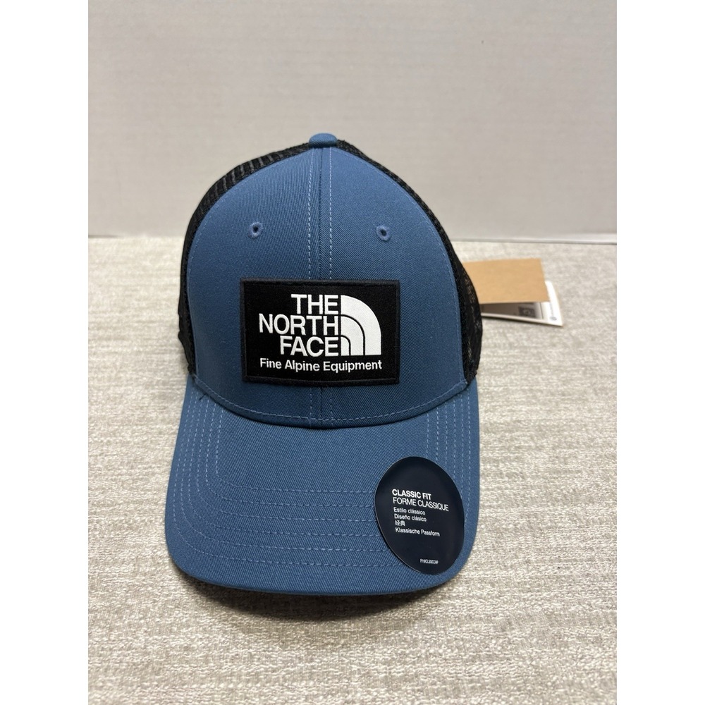 The North Face Mudder Trucker Hat Cap Shady Blue NF0A5FXAHDC NEW NWT